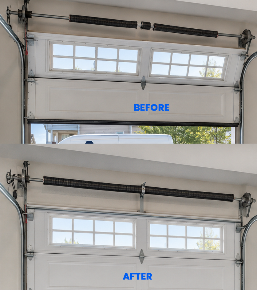 Garage door spring repair professional